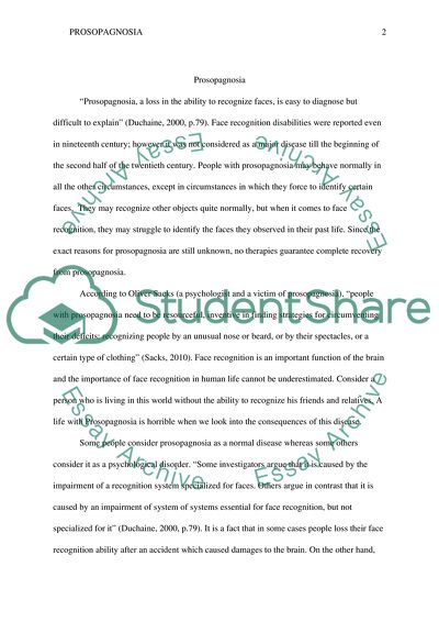 Prosopagnosia and Its Relation with Face Specific Systems