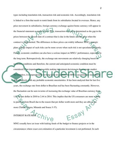 Assessment Financial Risk in Brazil