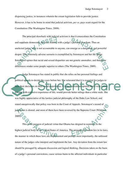 Judge Sotomayor and the Constitution