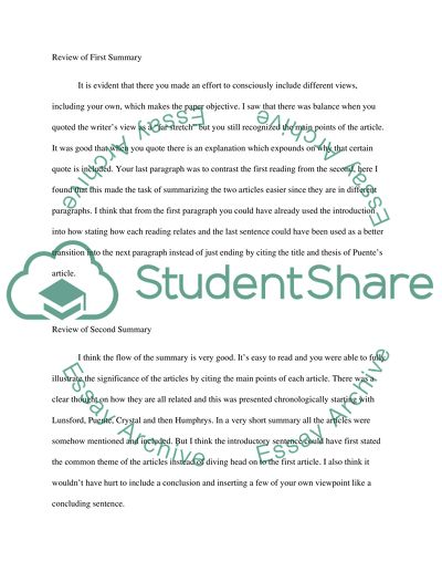 essay peer reviewed sample