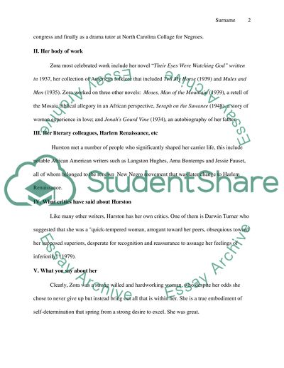 The life of Zora Neale Hurston