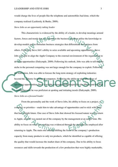 Leadership and Steve Jobs