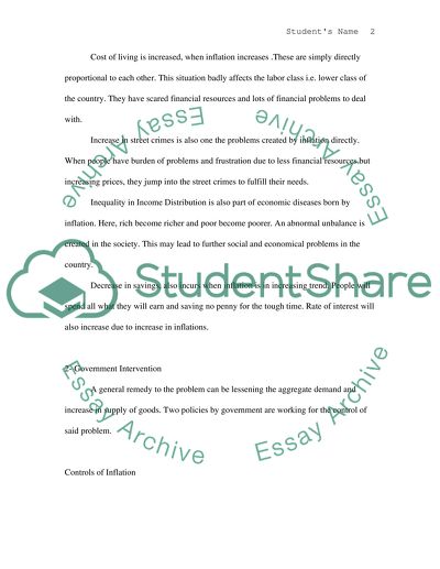 Government Intervention In Resolving Economic Issues