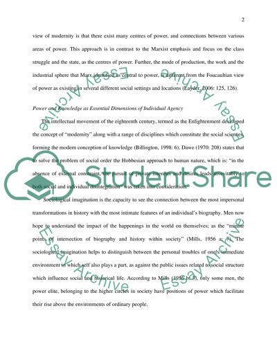 Michel Foucaults Contribution to the Structure-Agency Debate