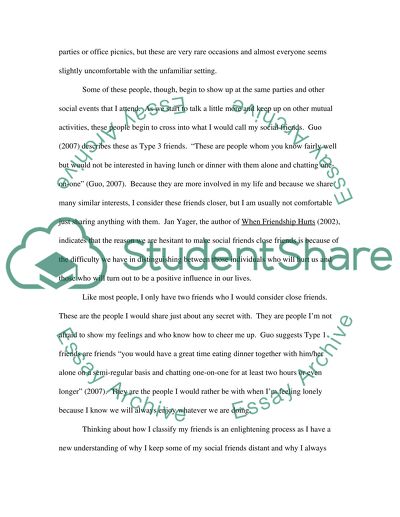 Seven Types of Friendship