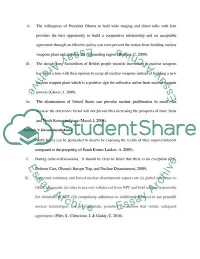 Is President Obama&#8217;s nuclear non-proliferation policy realistic (Policy Brief)