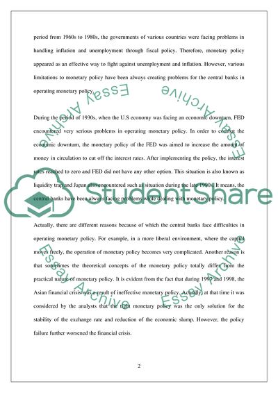 Difficulties Faced by Central Banks in Operating Monetary Policy