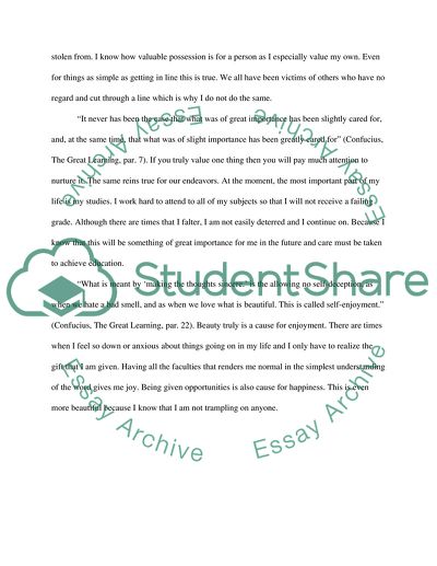 Confucius ( type of essay is for Literature)