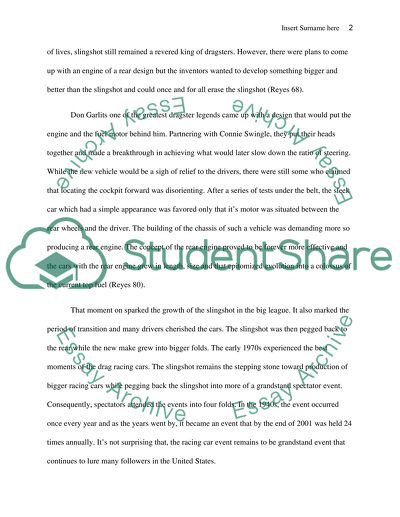 Evolvement of the Slingshot Dragster Era