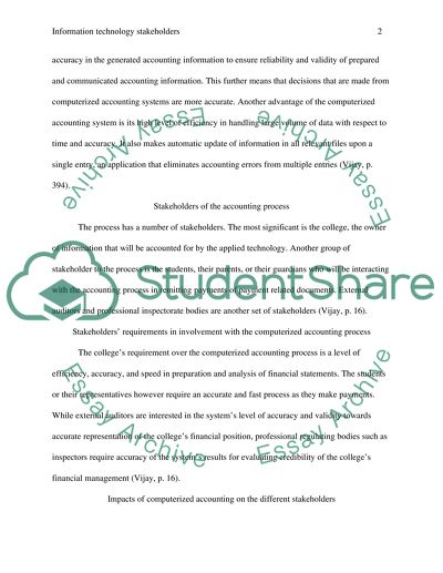 Information Technology Stakeholders