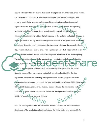 National Identity in the Age of Global Networking