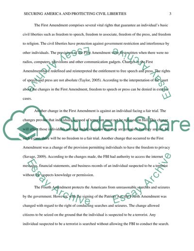 Securing America and Protecting civil Liberties