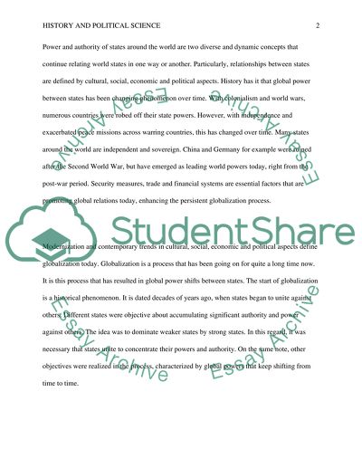 History and Political Science