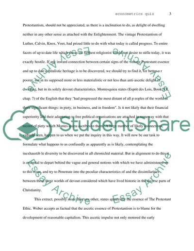 Max Webers The Protestant Ethic and the Spirit of Capitalism