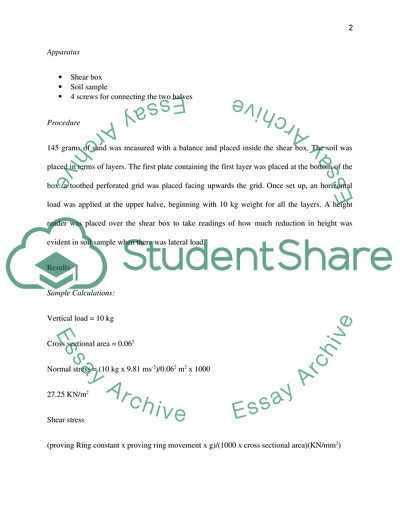 The use of undrained triaxial test