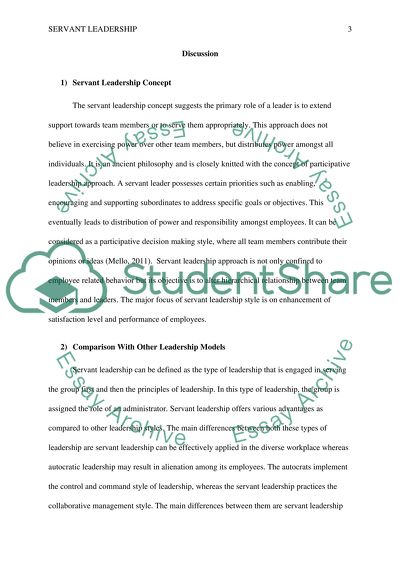 5 characteristics of a servant image