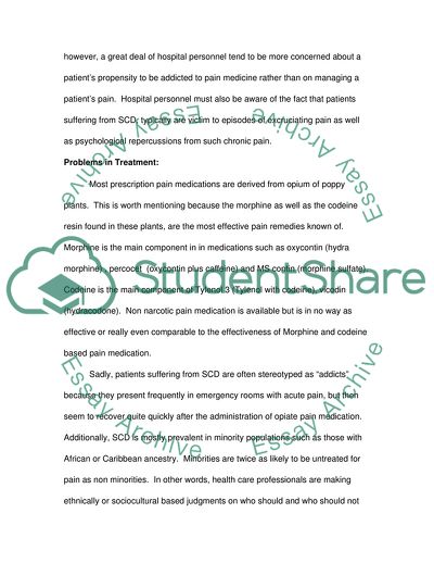 Analysis of Sickle Cell Disease Case