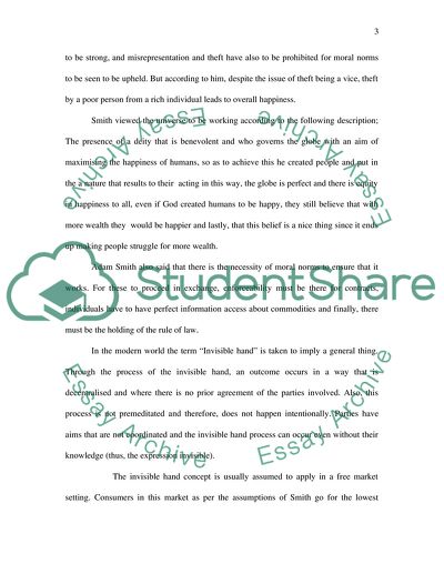 Views of Adam Smith Concerning Economics