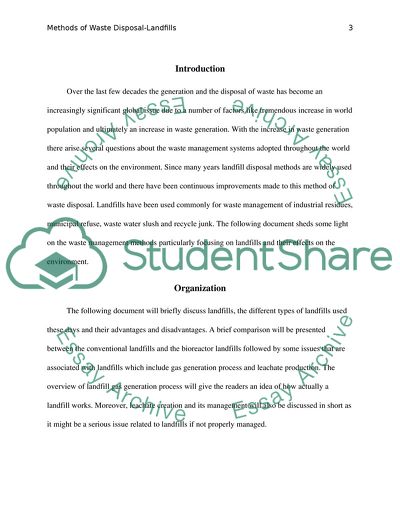 Methods of Waste Disposal Landfills