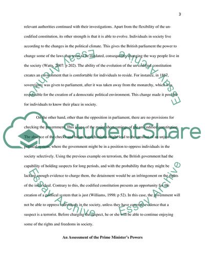 Virtues and Shortcomings of Britains un-codified Constitution