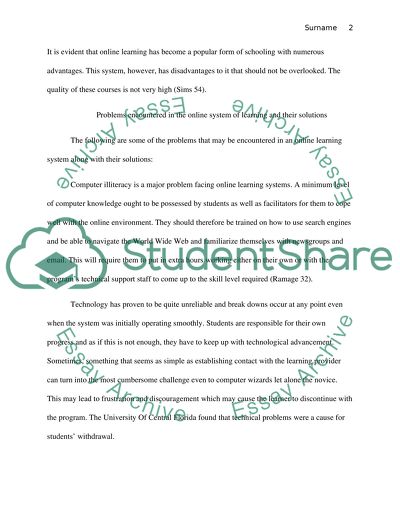 Online Class Systems in the University