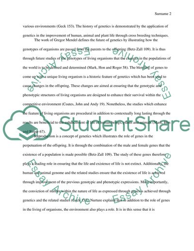 Genetics - Its History, Advantages and Future