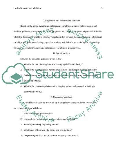 Eating Habits in Managing Childhood Obesity