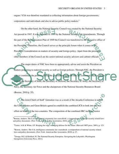 Security organs in the United States of America