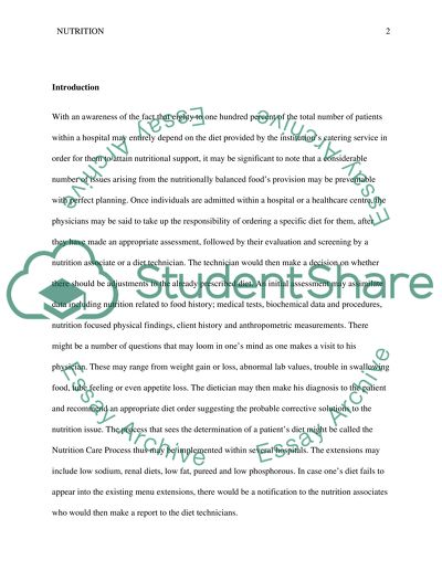 A Seven Day Cyclical Menu Planning for a Hospital Patient