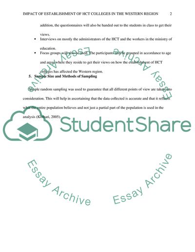 Impact of establishment of HCT in the Western Region