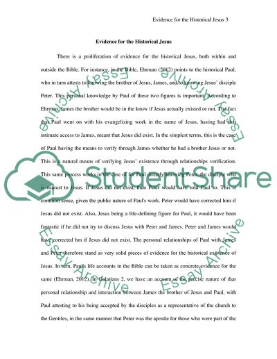 Evidence for the Historical Jesus