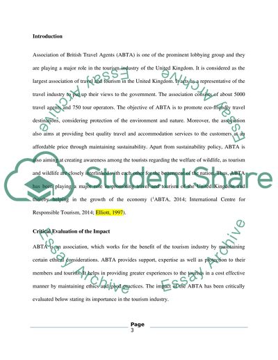 Role of Association of British Travel Agents in the Expansion of Tourism