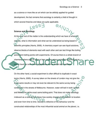 Sociology as a Science