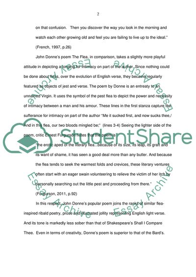 Comparison and Contrast of Poems