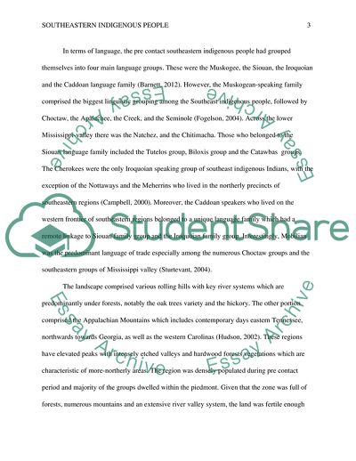 The Pre-Contact Southeastern Indigenous People