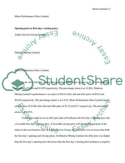 Finance of Australian Securities Exchange and Banana Republic