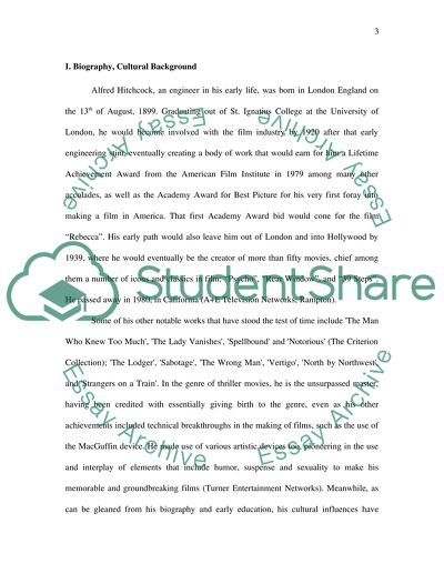 Biography and Cultural Background of Alfred Hitchcock