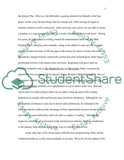 Bill Dailys Career and Development of Television