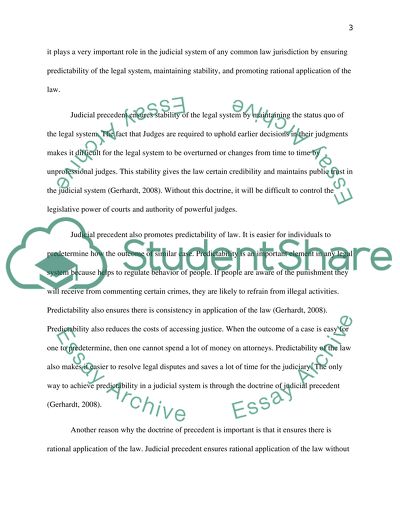 Explain the doctrine of precedent