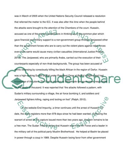 Analyse a case of The Prosecutor v. Abdel Raheem Muhammad Hussein