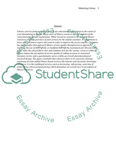 How Library Services Influence Students Perception of Service