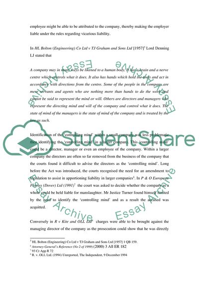 The Corporate Manslaughter and Corporate Homicide Act 2007