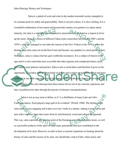 Salsa essay papers picture