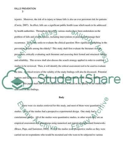 Fall Prevention and Lighting