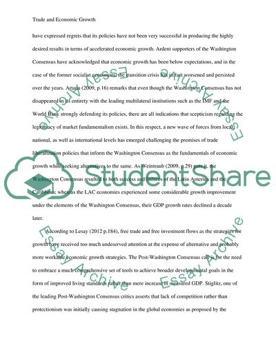 Trade and Economic Growth