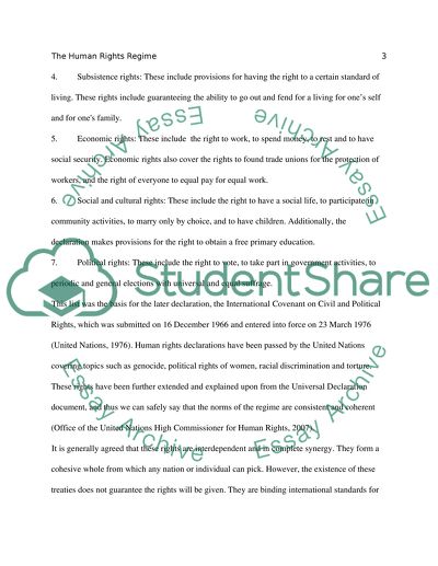 The Human Rights Regime