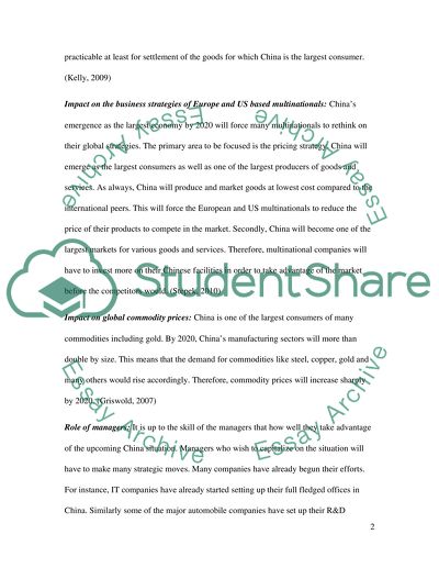 China may emerge as the worlds largest economy by 2020