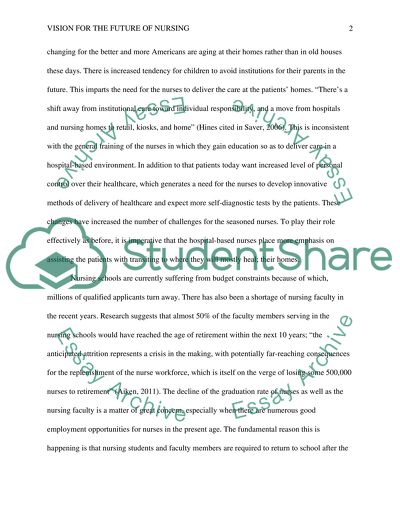 Vision for the Future of Nursing