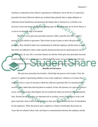 Grievance Procedures