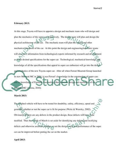 Toyota Supercar Marketing Plan